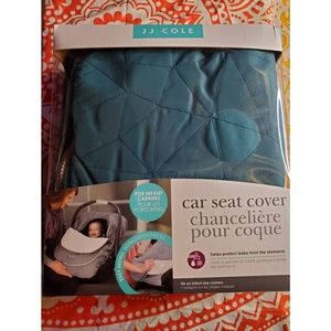 JJ Cole Car Seat Cover Teal Fractal Fleece Winter
